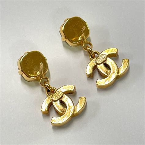 chanel symbol earrings fake|fake chanel earrings for sale.